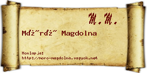 Móró Magdolna névjegykártya