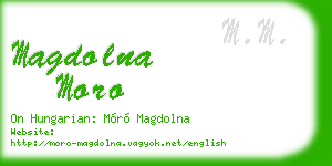 magdolna moro business card