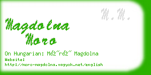 magdolna moro business card